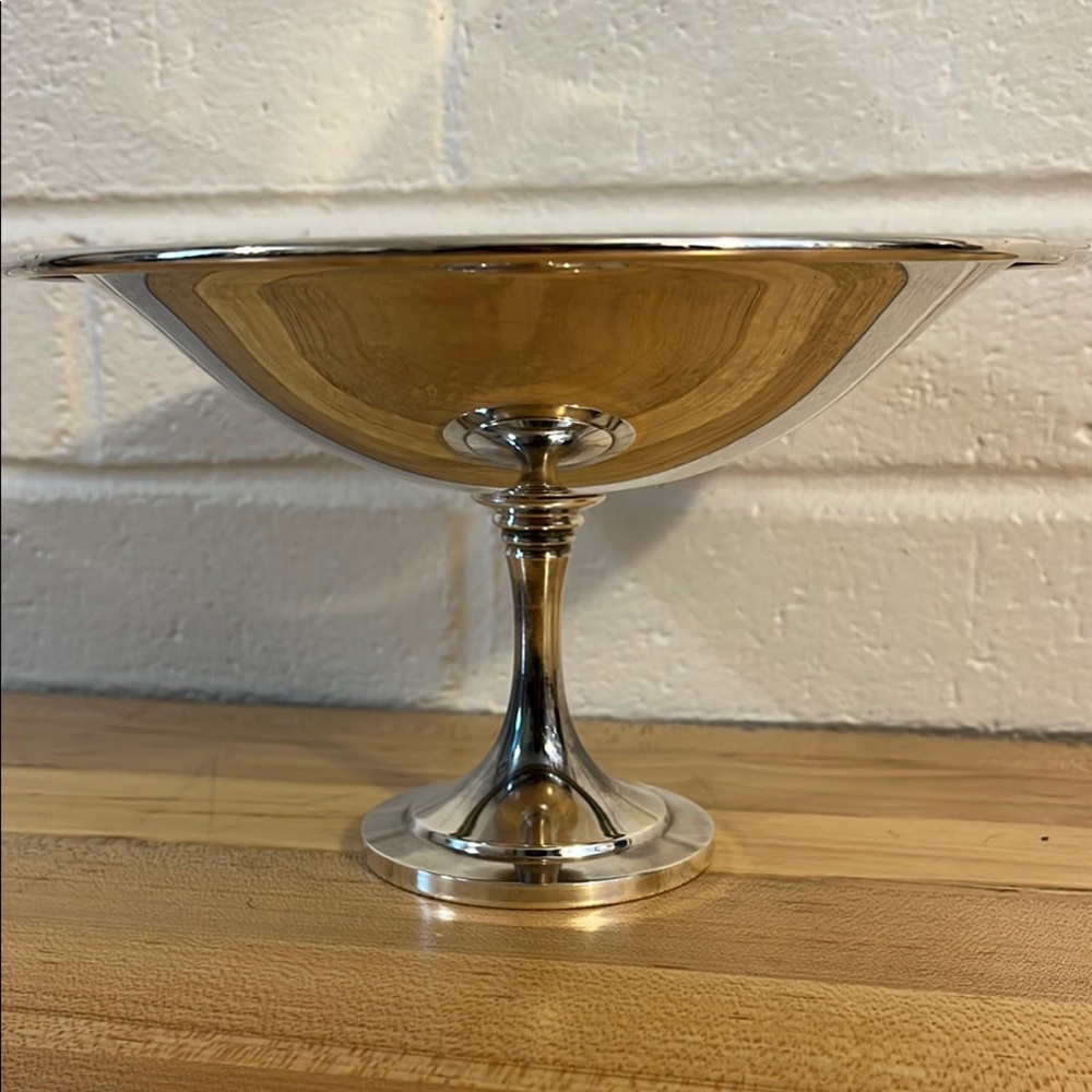 Silver plate pedestal candy dish